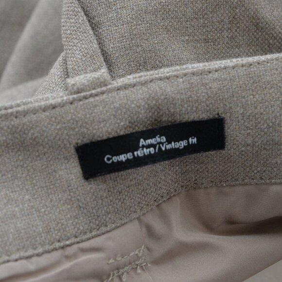 NWT Frank and Oak Amelia Linen Blend Tan Balloon Pants Sz 10 - Picture 7 of 8